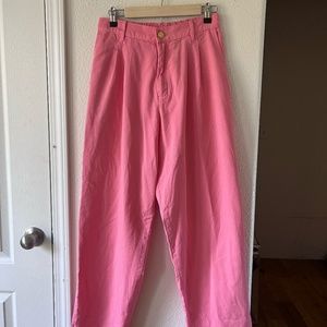 Flamingo Pink Big Bud Press Trousers Size M